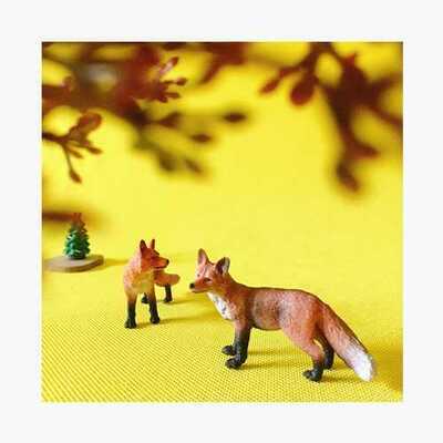 MINIATURE FOX DECORATION SET