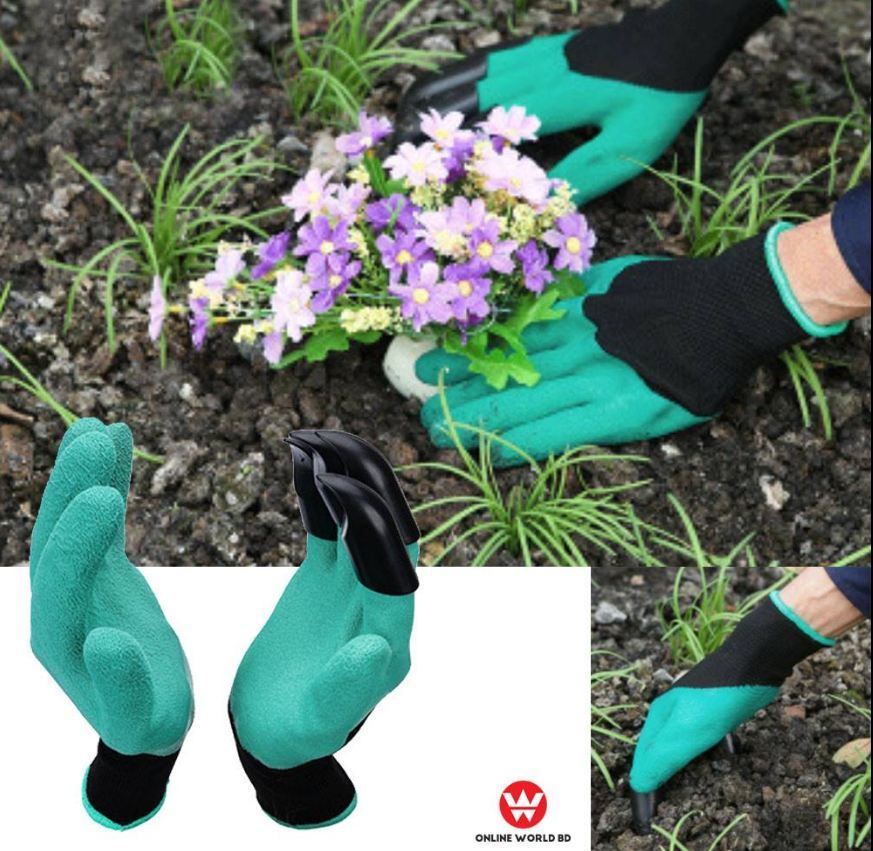 Rubber Protective Garden Gloves with Claw
