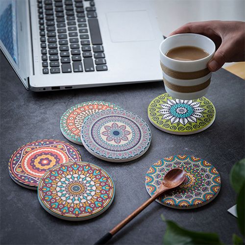 COASTER FLORAL PRINTED