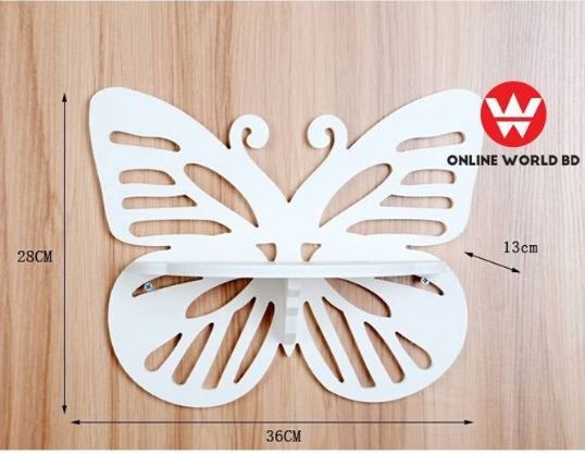 Butterfly Wooden Wall Shelf