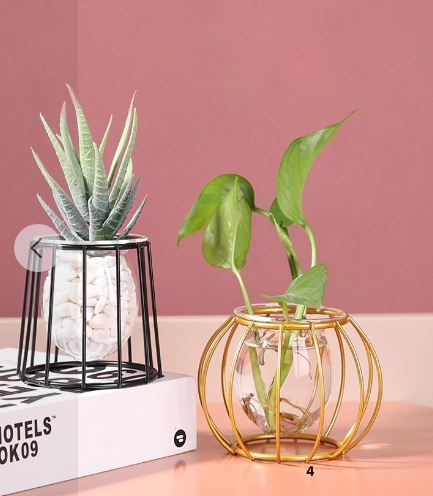 DECOR VASE WITH GLASS HOLDER
