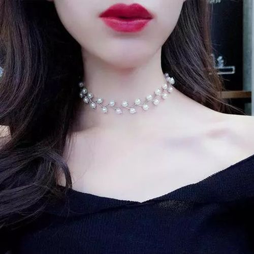 Pearl Beads Choker Necklace