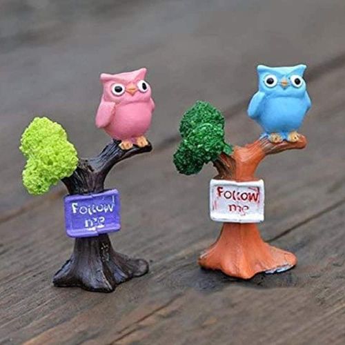 MINIATURE OWL & TREE BRANCH