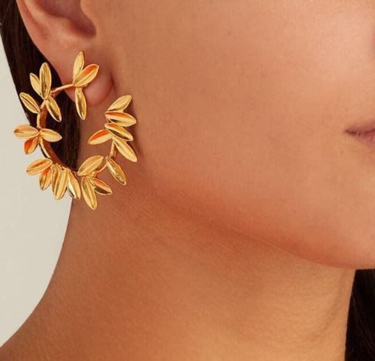Vintage Leaf Flower Earrings