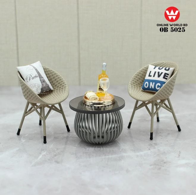 Miniature Cane Chair Set