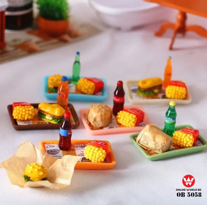 Miniature Hamburger and Chips Set