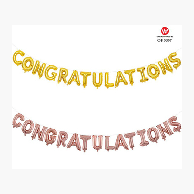 CONGRATULATIONS FOIL BALLOONS SET